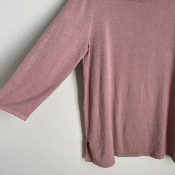 Cable & Gauge Mauve Long Sleeve Embellished Grommet Sweater - Picture 5 of 6